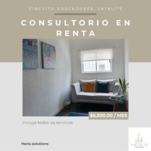 Renta de Consultorio Circuito Educadores, Satélite | $ 6,500.00 mxn/mes