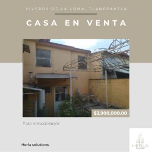 Casa en Venta para Remodelar en Viveros de la Loma Tlalnepantla | $ 3,900,000