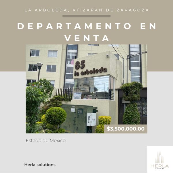 Venta de Departamento Residencial La Arboleda Atizapán | $ 3,500,000 mxn (Negociable)
