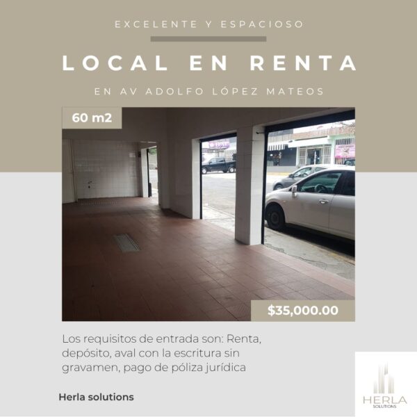 Renta de Local Comercial Atizapán | $ 35,000 mensuales